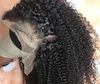 キンキーカーリーウィッグカーリーヒューマンヘアウィッグフルレースヒューマンヘアウィッグ