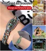 Braccialetti Bracciale con perline Dzi a sei caratteri turchesi Mantra con nove occhi Bracciale da uomo fortunato Buona fortuna