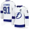 Tampa''Bay''lightning''nikita Kucherov 2023 Jersey Vasilevskiy Stamkos Sergachev Brayden Anthony Cirelli Hedman Cernak White Black 3rd Black