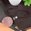 Pendentifs Naturel Violet Jade Tigre Pendentif Collier Hommes Femmes Bijoux Fins Soie Dorée Tigres Ronds Charme Chanceux Amulette Chandail Chaîne