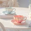 Mokken Mode Bloemenmok Bloemblaadjes Keramische kop Bloem Koffiekopjes Thee Keukenbenodigdheden Geschikt voor thuis en op kantoor
