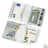 Inne świąteczne dostawy imprezowe Prop Money Copy Toy Euro Realistyczne fałszywe brytyjskie banknoty papierowe Udawanie podwójnej kropli dostawa home ga dh8ta