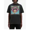 Chaopai Palm Angel Painted Big Mouth Printed Short Sleeve T-shirt för män och kvinnor par High Street Half