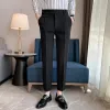 Pantaloni Primavera/Estate Pantaloni da abito slim fit alla moda stile coreano sottile per affari Pantaloni da abito versatili per pantaloni casual a 9 punti da uomo