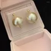 Boucles d'oreilles pendantes MASA français Vintage coton perle boucle d'oreille pendentifs de femmes corée grâce tempérament déclaration bijoux de mode Aretes
