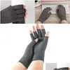 Cycling Gloves 1Pair Outdoor Half Finger Compression Joint Care Reer Wrist Support Fitness Women Men Wristband Drop Delivery Sports Ou Oti9M