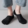 Men's Socks Japanese Five Finger Invisible Women Men Split-toed Daily Casual Breathable Elastic Cotton Sweat-absorbing Boat Sock