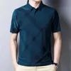 Herr t-shirts sommar kortärmad t-shirt herr lapel blommig fashionabla vanlig polo t-shirt lös randig knapp fast avslappnad topp j240221