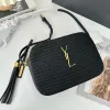 Designer stro schoudertas Dames cameratassen Gewatteerde strand crossbody tas Handtassen met kwastjes Raffia grastassen Rits clutch tassen Portemonnees Messengerbag