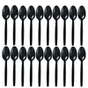 Dinnerware Sets Fork And Spoon Set Travel Portable Black Cutlery Kit Lightweight Kitchen Flatware For Home Dining Room Camping