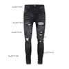 Men's Man Purple Ripped Biker Slim Straight Skinny Designer Stack Ksubi Jeans Fashion Trend Brand Vintage Pants