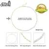 Colliers Effie Queen 14k Gold Vintage Paper Clip Link Chain Chain Collier avec perle d'eau douce naturelle pour les femmes Bijoux de mode Fashion GPN13