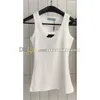 Metal Badge Tanks Top Women Knits Tank Tops Summer Sport Crop Top Gym Fitness Yoga Vest Sticked Tees