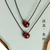 Necklaces High Purity Crystal Benmingnian Red Cinnabar Pendant Natural Quartz Crystal Cinnabar To Ward Off Evil Necklace Women Jewelry