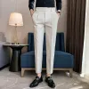 Pantaloni Primavera/Estate Pantaloni da abito slim fit alla moda stile coreano sottile per affari Pantaloni da abito versatili per pantaloni casual a 9 punti da uomo