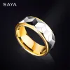 Ringar 8mm bredd guldplätering volfram bröllop ring prism design för kvinnliga män, gratis frakt, anpassad