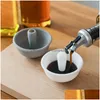 Other Kitchen Tools Tool Mini Sile Funnel Mtifunction Splash Proof Non-Sticky Oil Funnels Seasoning Dish Liquid Transfer Drop Delive Dh14U
