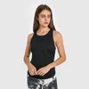 Chemises actives cravate dos hauts d'entraînement pour femmes col rond sans manches Yoga Sport chemise ouverte salle de Sport Fitness vêtements de Sport débardeurs