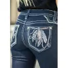 Jeans Bootcut Kot Pantolon, Kot Pantolon için Arka Cep Olarak Nakış Tasarımları Kot Pantolon Kotu Kotu Kot pantolon