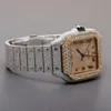 Factory Custom Pass Diamond Test Iced Out Luxe Vvs Moissanite Diamond Watch Unisex Hip Hop Full Iced Out Diamond Watch