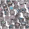 Charm Bracelets Charm Bracelets Noosa Snap Button Jewelry Wholesale Lot Fit Bracelet Bangles Necklaces 18Mm Metal Rhinestone Ginger Bu Dh0Nm