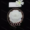 Fashion Luxury Classic Letter Necklace Bracelets Designer Rose Gold Necklaces Chain Link Bracelet Jewelry Set Girl Women Wedding Birthday Bangle with Box