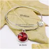 Charm Armbänder Birthstone Silber Farbe erweiterbare Draht Armband Armreifen für Frauen 12 Farben DIY Armreif Freund Geburtstagsgeschenke Dhgarden Dhlby