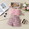 Clothing Sets Girls Two Piece Spring Summer Vest Top Short Pant Soft No Sleeve Bow Sweet Loose Fashion Outdoor Vocation Lovely