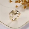 Anelli CxsJeremy Soild 18K Au750 Oro giallo Moissanite Diamanti Anello a catena geometrica Fascino Gioielli Hip Hop Festa di nozze