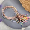 Łańcuch bohemian kolorf ręcznie robiony pleciony łańcuch łańcucha bransoletka regulowana gwint poliestrowy miedziany koralik przyjaźń bransoletki z dhgarden dhkyl