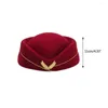 Berets Wysokiej jakości czapka robocza Kobiety Lady Air Hostesses Hat Beret Stewardess Party Hats