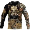 Herrtröjor Vackra ankajakt 3D över hela tryckta unisex deluxe hoodie sweatshirt pullover casual tracksuit sudadera hombreyk13