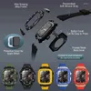 Horlogebanden Luxe Modificatie Kit Voor Apple Serie 8 7 45mm Mannen Robuuste Case IWatch 6 5 4 44mm Metalen Cover Siliconen Sportband