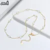 Halsband Effie Queen 14K Gold Plated Natural Baroque Pearl Choker Halsband för kvinnor 925 Sterling Silver Halsband Handgjorda smycken GPN19