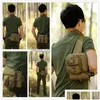 Utomhusväskor Mochila Military Shoder Bag Men Pocket Tactical Hunting Fishing Molle Army Trekking Chest Sling Tatica Militar 231024 D DHTS3