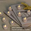 Чайные свечи Свечи на батарейках Реалистичный и яркий мерцающий праздничный подарок Беспламенные светодиодные свечи 24 шт. для празднования сезонного фестиваля Теплая желтая лампа