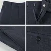 Summer Business Thin Suit Pants For Men Size 2956 Spring Autumn Man Formell Solid Silk Long Dress Pants Baggy Office Byxor 240220