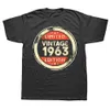 T-shirts pour hommes 60e anniversaire rétro 1963 60e anniversaire cadeau rétro T-shirt été graphique style de rue T-shirt à manches courtes vêtements pour hommes J240221