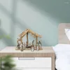 Decorative Figurines 2024 Birth Christmas Crib Nativity Scene Figures Catholic Christian Decor Home Decoration Orthodox Manger Church