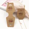 Affichage 200 pcs/lot 2015 nouveau chaud blanc Kraft collier carte bricolage boucle d'oreille affichage cartes boucles d'oreilles carte accepter commande personnalisée