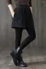 Shorts femininos 2024 outono inverno moda solta pernas largas feminino cintura alta veludo senhoras cor sólida calças curtas x82