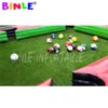 10x5m (33x16,5 pieds) avec 16 balles en gros de la compétition en plein air coup de pied de concours de football gonflable Pool de football humain billard billard soccer snooker piscines pour compagnie