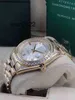 럭셔리 시계 RLX 스타일리시 다이아몬드 시계 골드 캘린더 팔찌 접이식 버클 마스터 디자이너