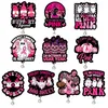 5 pz/lotto Nuovo Design Personalizzato Accessori per la Consapevolezza del Cancro Al Seno Acrilico Nastri Rosa Badge Reel Zucca di Halloween Fantasma Distintivo