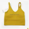 Women'S Tracksuits Lemen Womens Classic Fitness Bra Butter Soft Women Sport Tank Gym Crop Yoga Vest Beauty Back Shockproof With Remo Dh5Nr