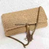 Cross Body Women Raffias designers bag fasion metal cain andbag weave Bags envelope te totes Crossbody obo clu Straw beac soulder BagH24221