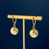 Designer de luxo jóias mulheres bola de ouro pingente colares brincos conjuntos de jóias ins estilo elegante corrente fina com bola de metal presentes das meninas