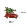 Broches Créatif arbre de noël voiture forme broche brillant strass incrusté émail broche couleur vibrante vêtements chapeau châle Badge accessoires