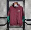 2023 2024 homens Fluminense jaqueta de futebol à prova d'água manga longa futebol completo zíper com capuz windbreaker 23 24 jaquetas de futebol com capuz casaco sweate