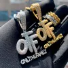 Kettingen 2024 OTF Alleen de familie hanger hiphop mini kleine size mannen jongen goud vergulde cz kubieke zirconia ijs uit bling ketting sieraden